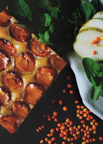 Caramelized Pear Chocolate Cake