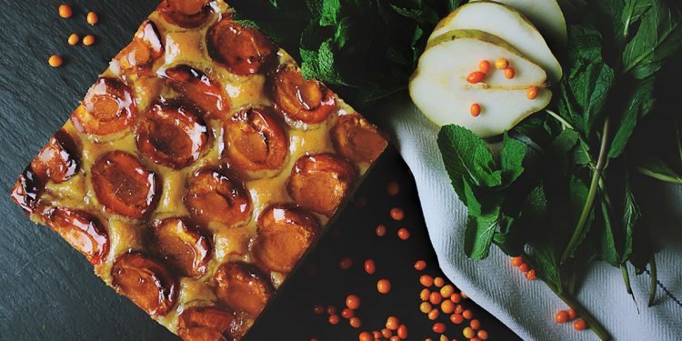 Caramelized Pear Chocolate Cake