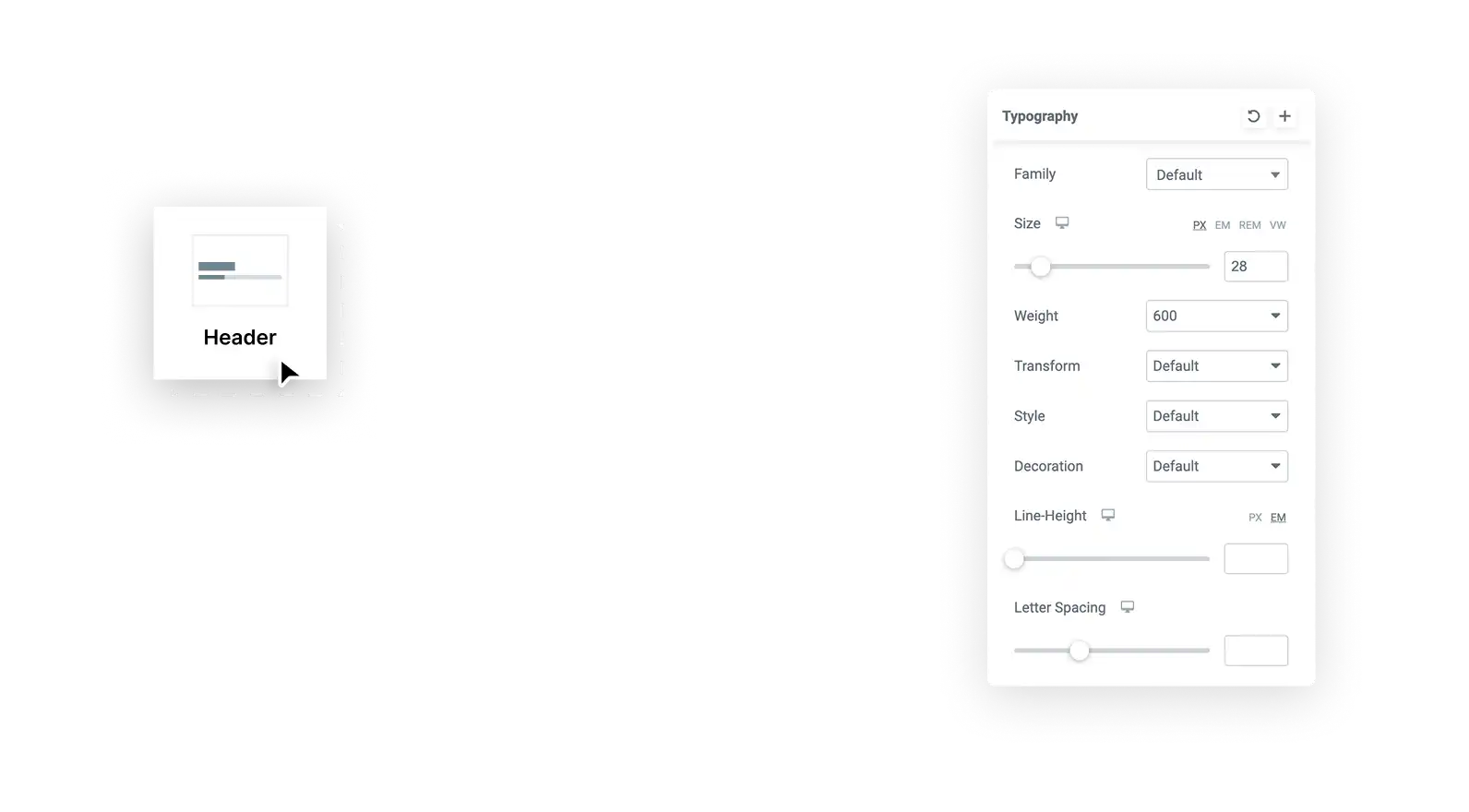 category page builder setting