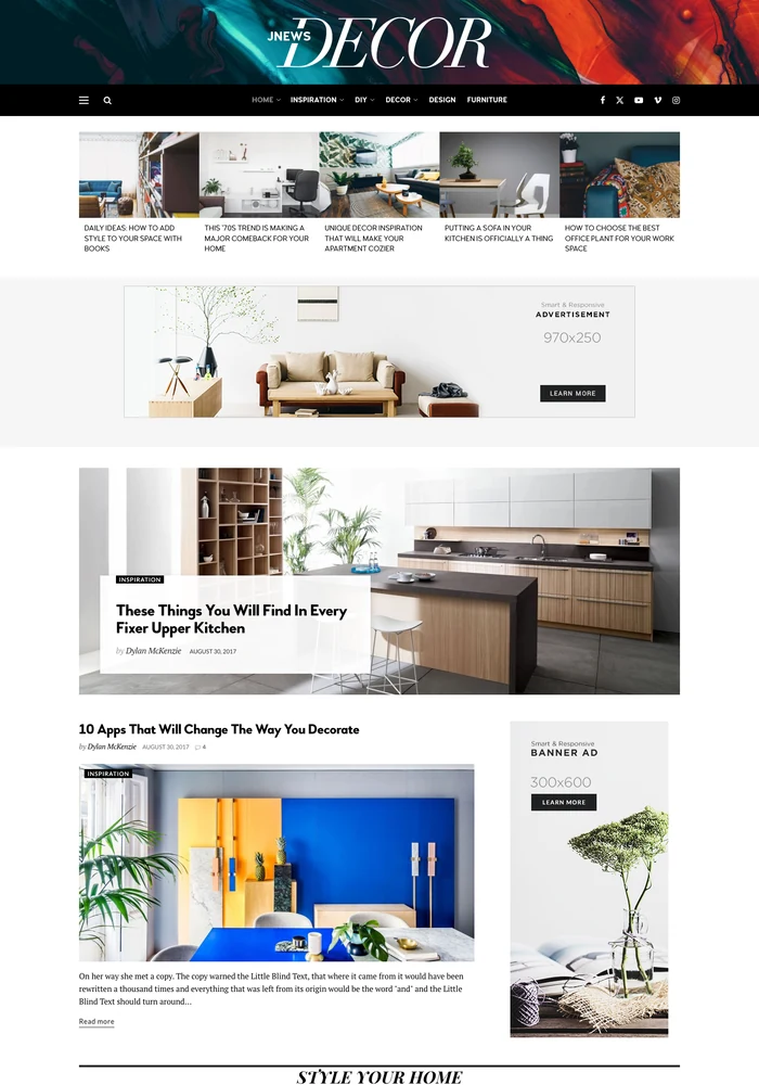 Interior News website preview